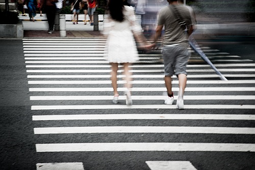 pedestrians have priority in crosswalks across the city